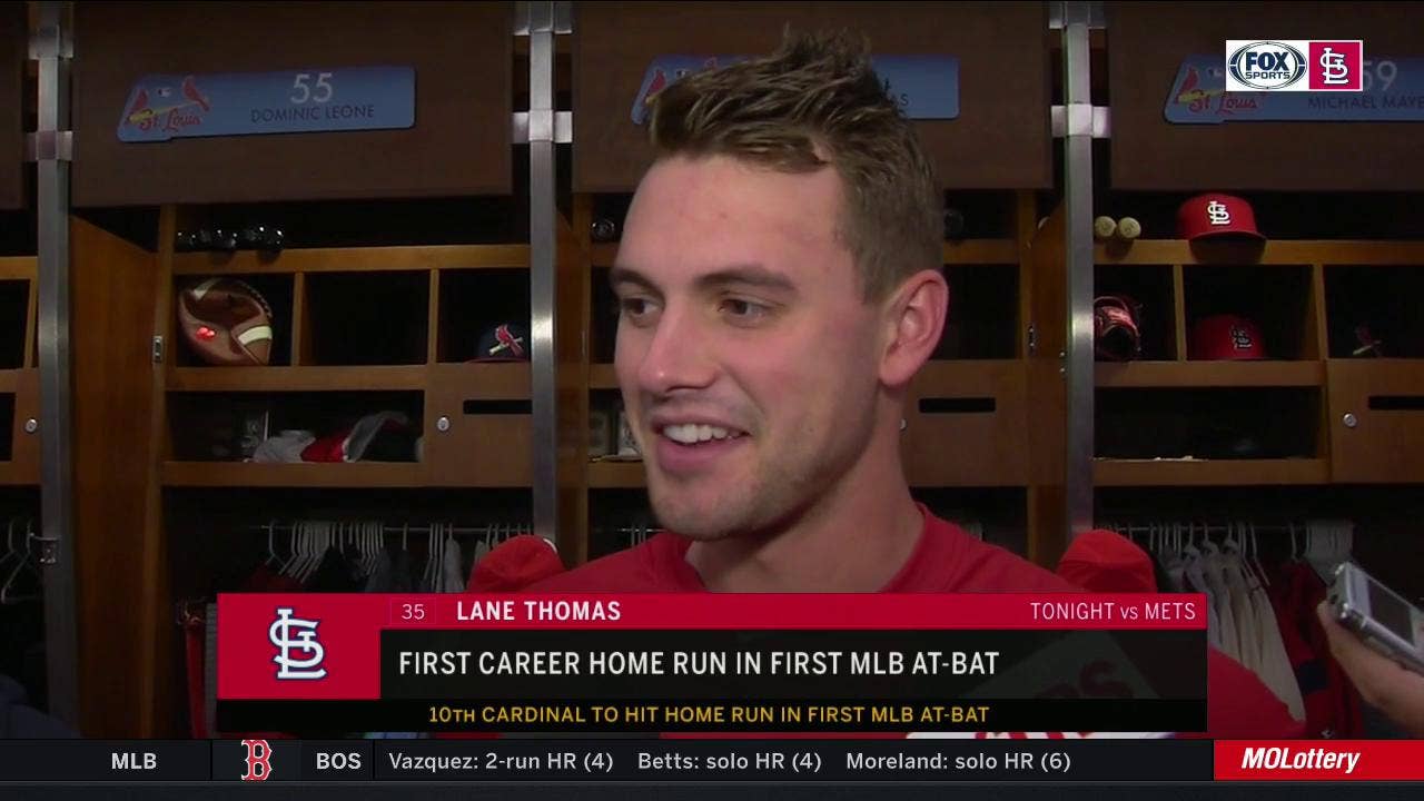 Lane Thomas on curtain call after first homer: 'That was the coolest part'