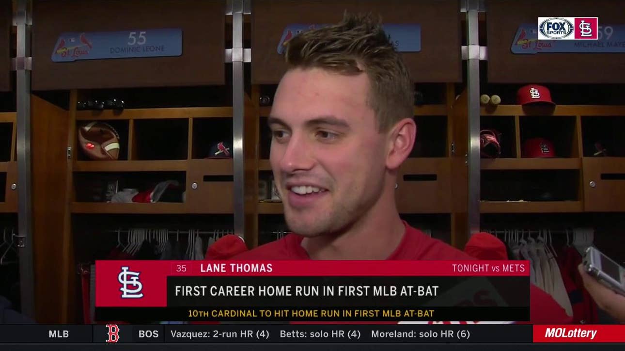Lane Thomas on curtain call after first homer: 'That was the coolest part'