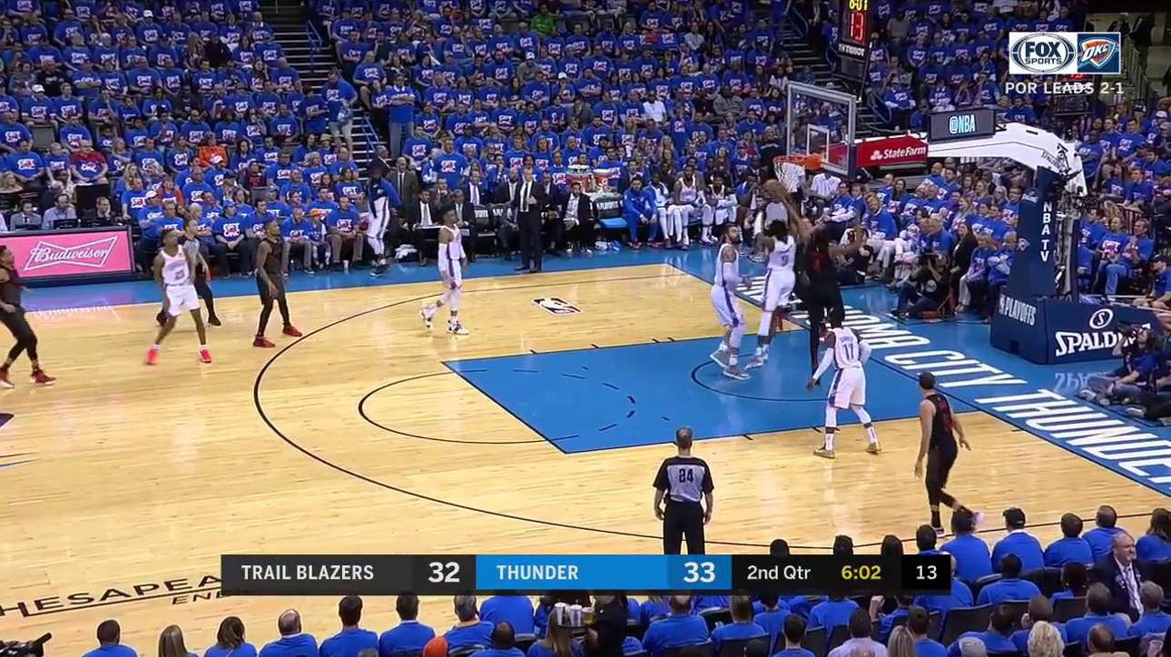 HIGHLIGHTS: Steven Adams Dunks it in Transition