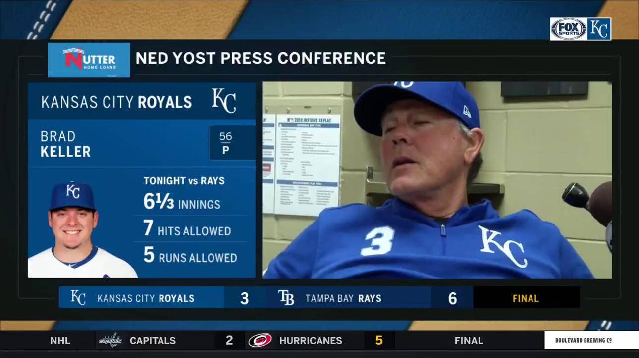 Yost on Keller's losing effort in start against Rays