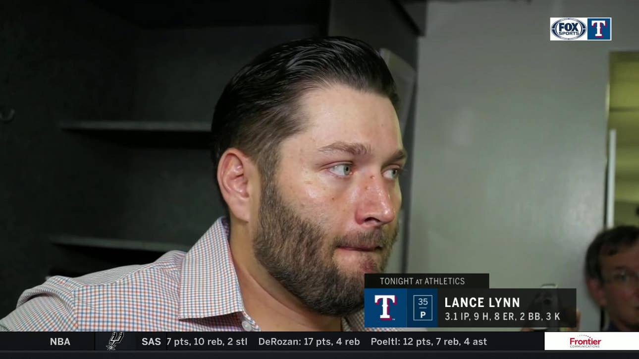 Lance Lynn talks tough Rangers loss to the Athletics