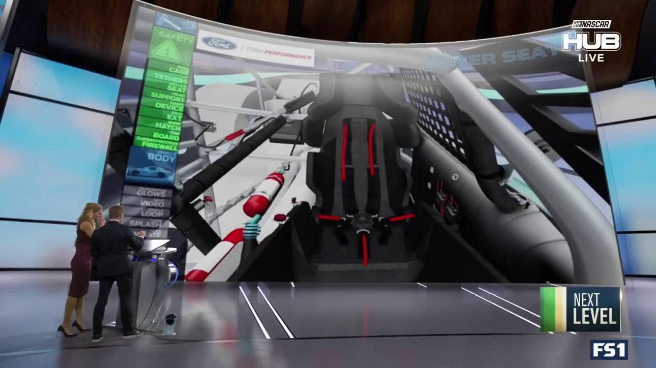 Jamie McMurray looks at the safey features that kept Kyle Larson safe at Talladega