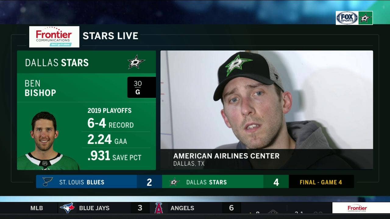 Ben Bishop talks Stars 4-2 win over Blues in Game 4 | Stars Live