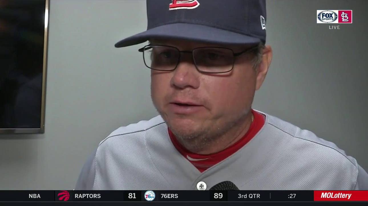 Shildt on check-swing call: 'Frustrated seeing the inning ending that way'