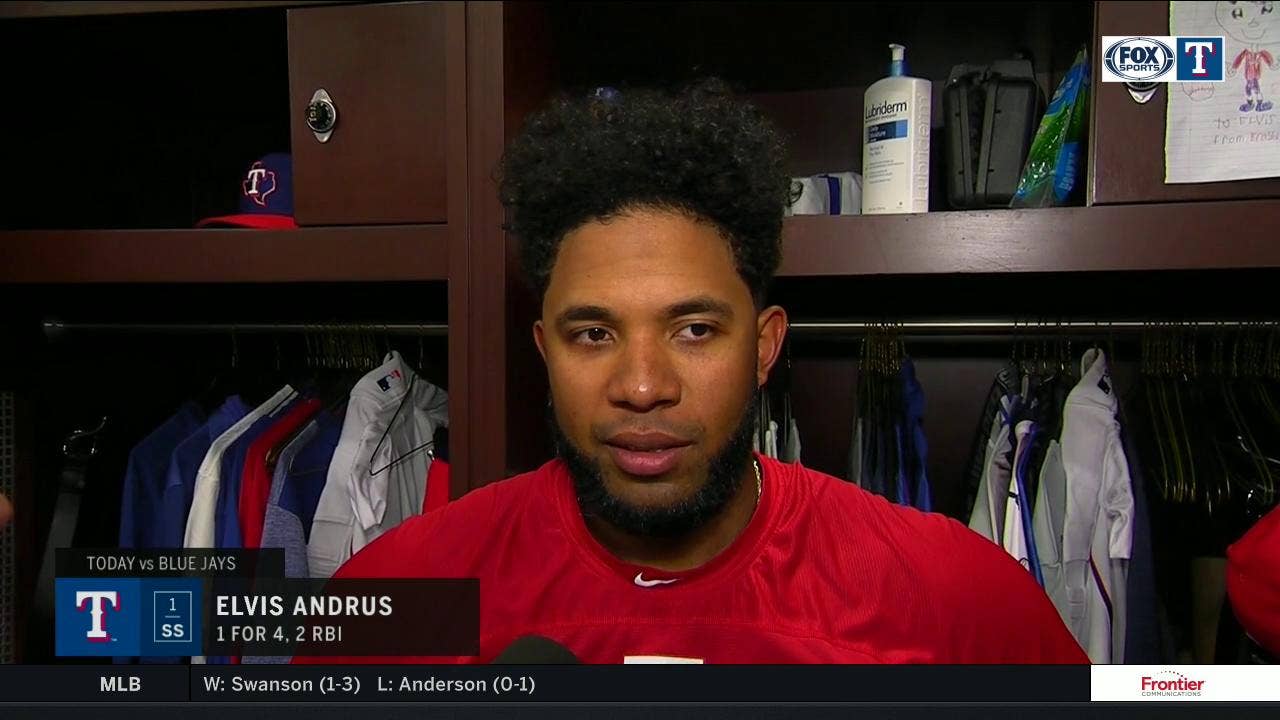 Elvis Andrus on Rangers beating the Blue Jays 10-2