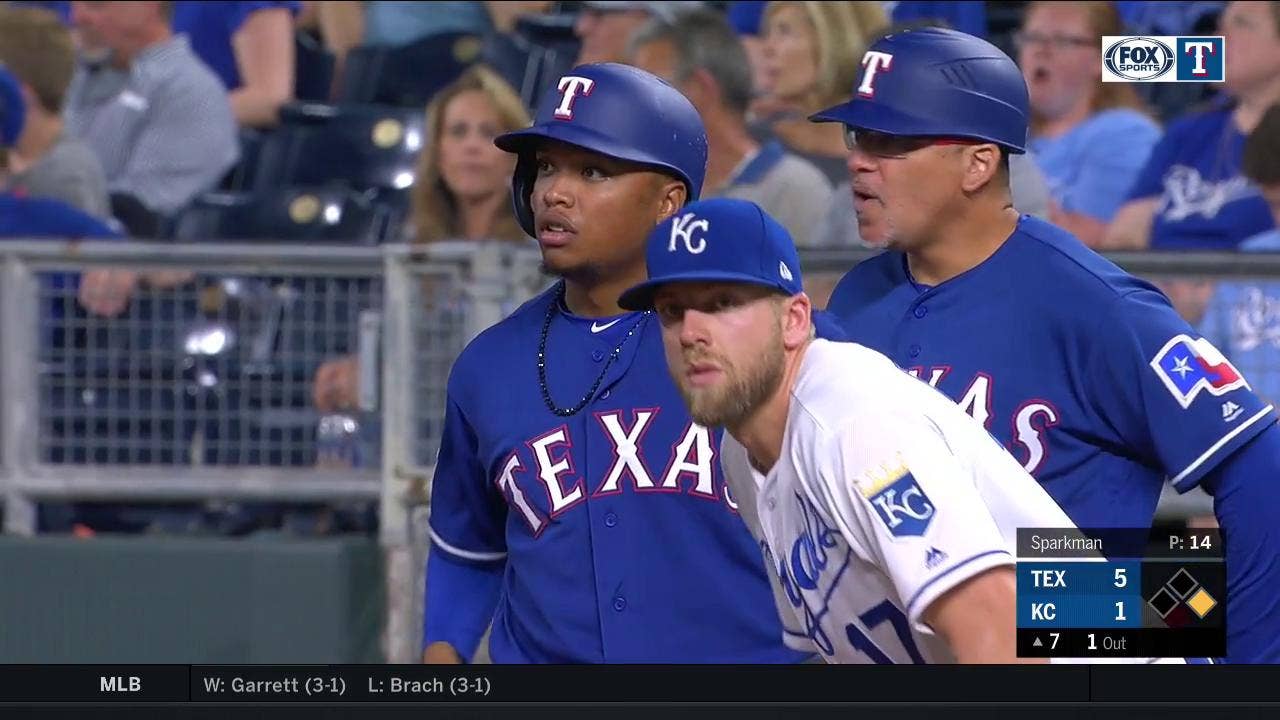 Willie Calhoun's Necklace looks like it lights up