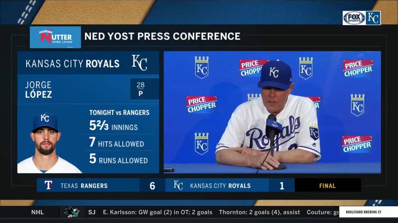 Yost says López battled with commanding the strike zone against Rangers