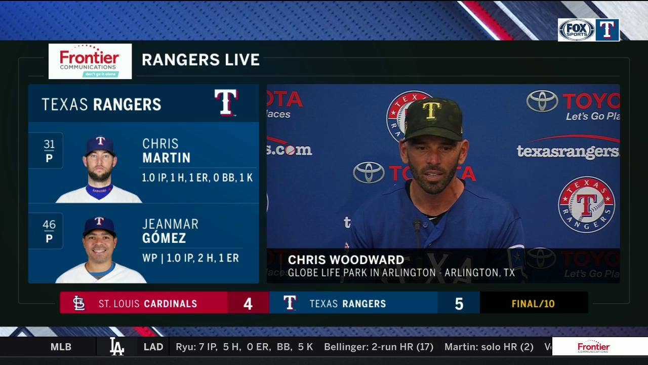 Chris Woodward on Jose Leclerc's Progress in Win over Cardinals