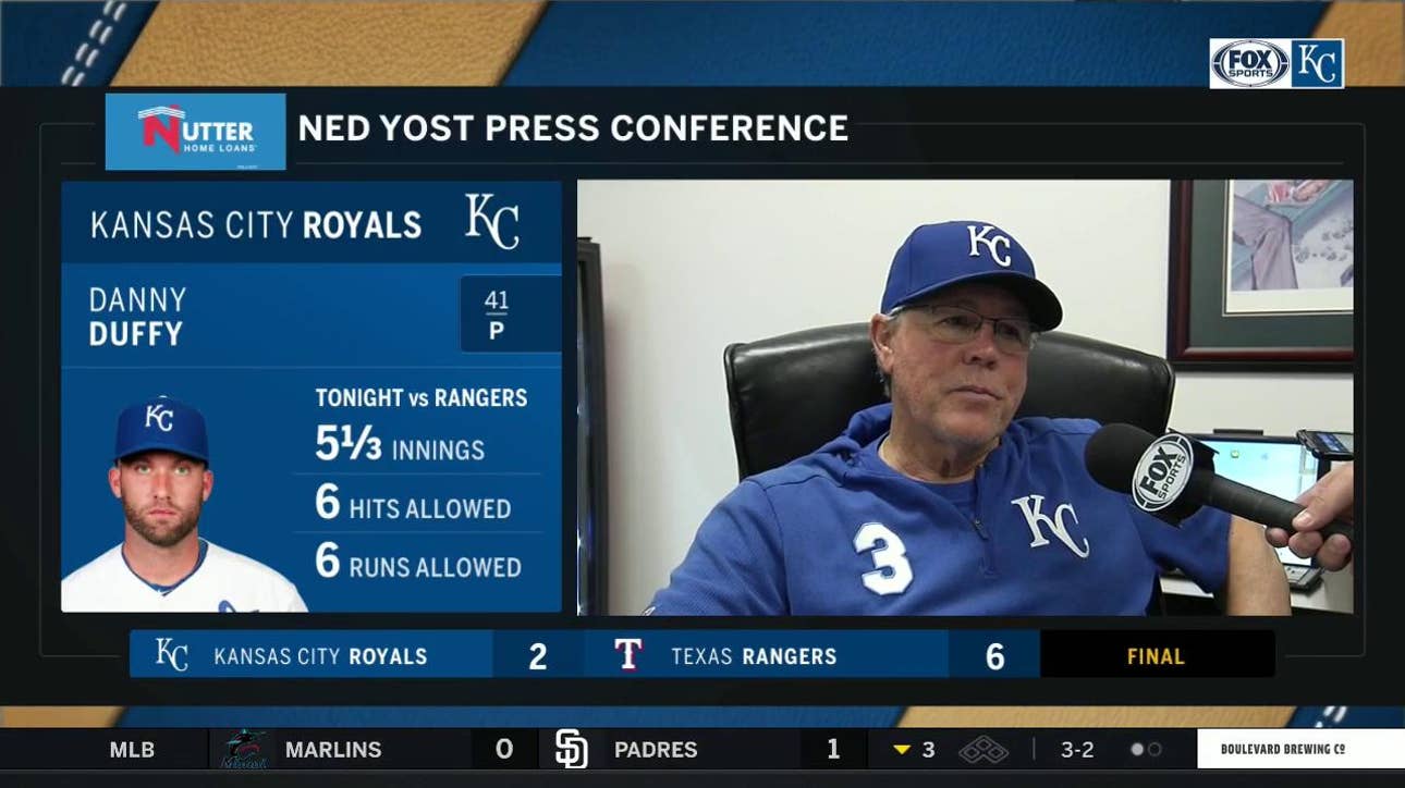 Yost: Duffy's pitch on Gallo grand slam 'caught a little bit too much plate'