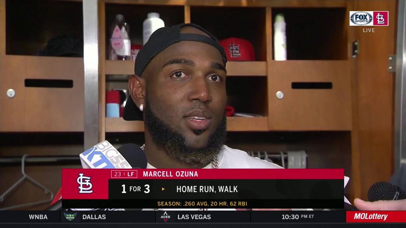 Ozuna on standing ovations for Pujols: 'I'm proud that the fans do that'