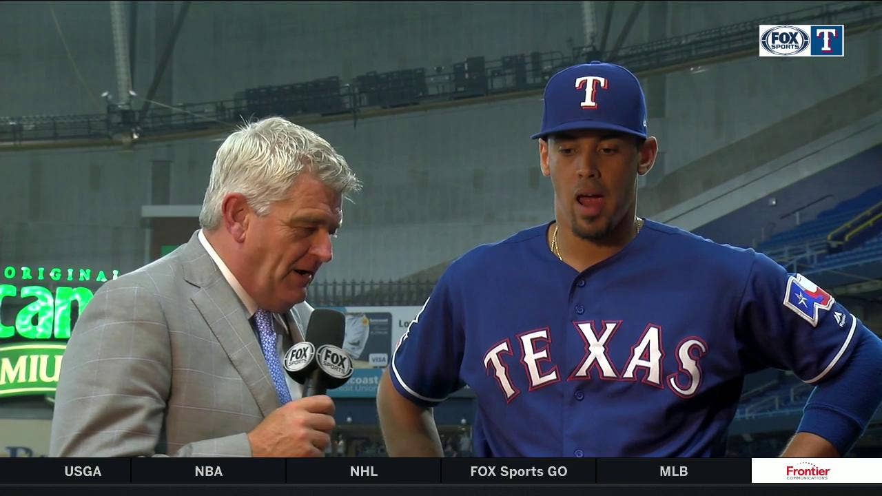 Ronald Guzman talks Rangers 5-0 shutout over Rays