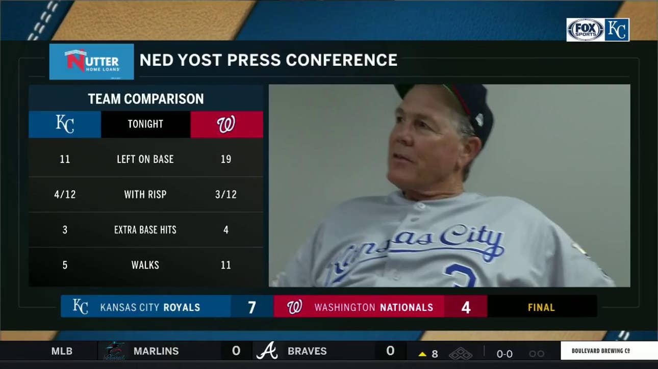 Yost on Royals' 11-inning victory over Nationals