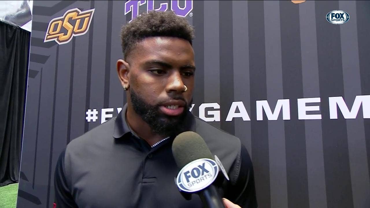 Jordyn Brooks is with Sarah Merrifield | Big 12 Media Days