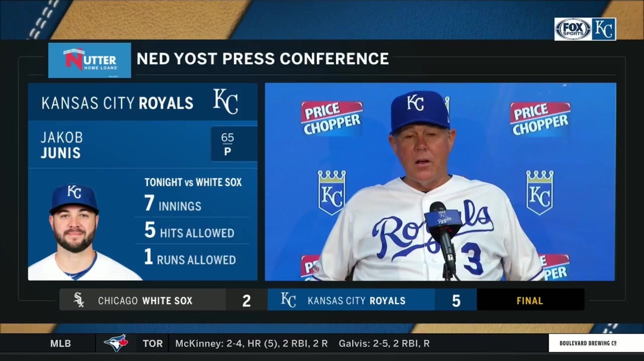 Yost on Junis' strong outing: 'He did a great job'