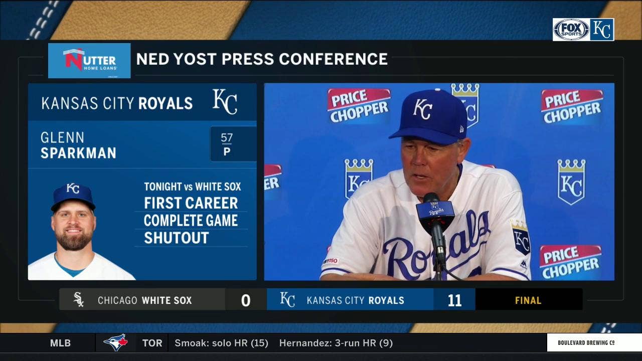 Yost on Sparkman throwing 116 pitches: 'He was pretty much built up for it'