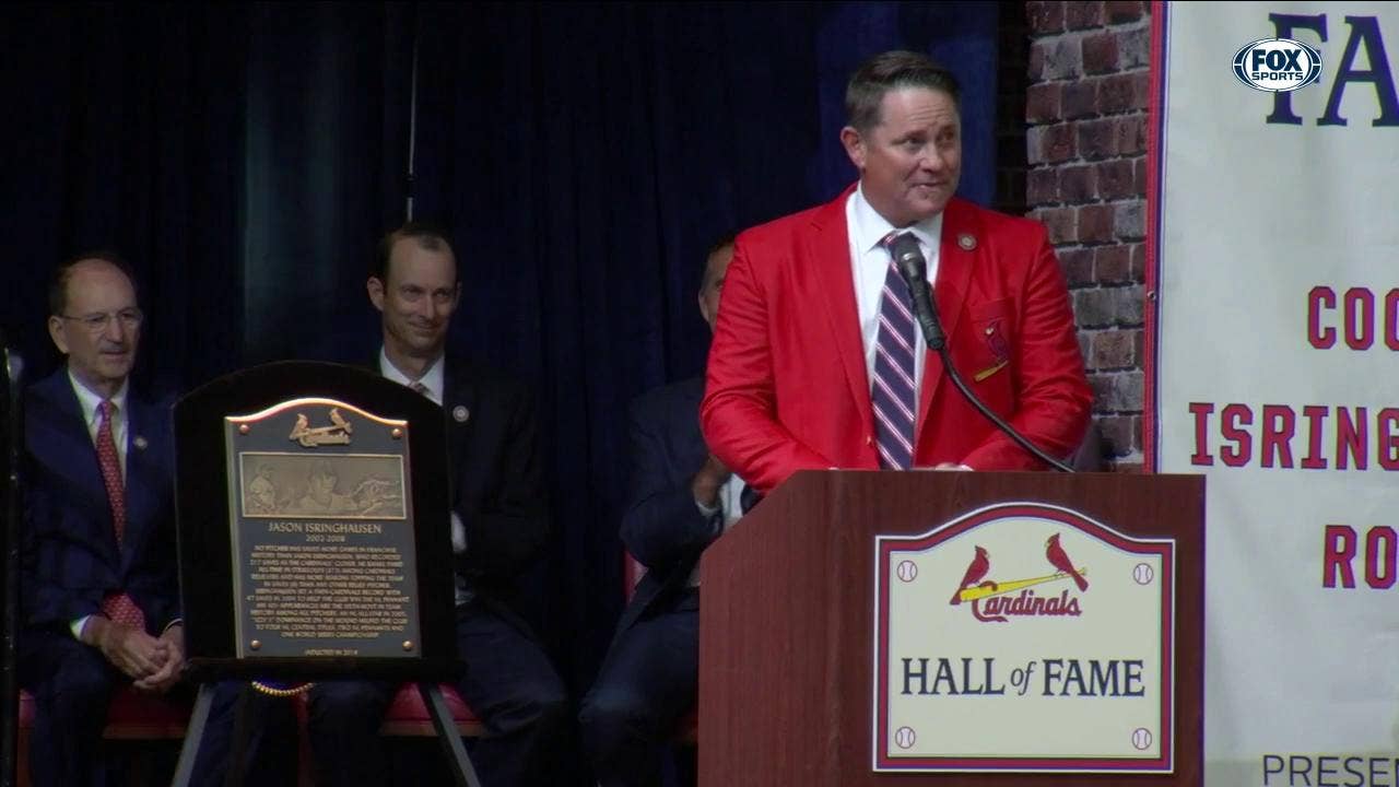 Jason Isringhausen Cards Hall of Fame induction speech