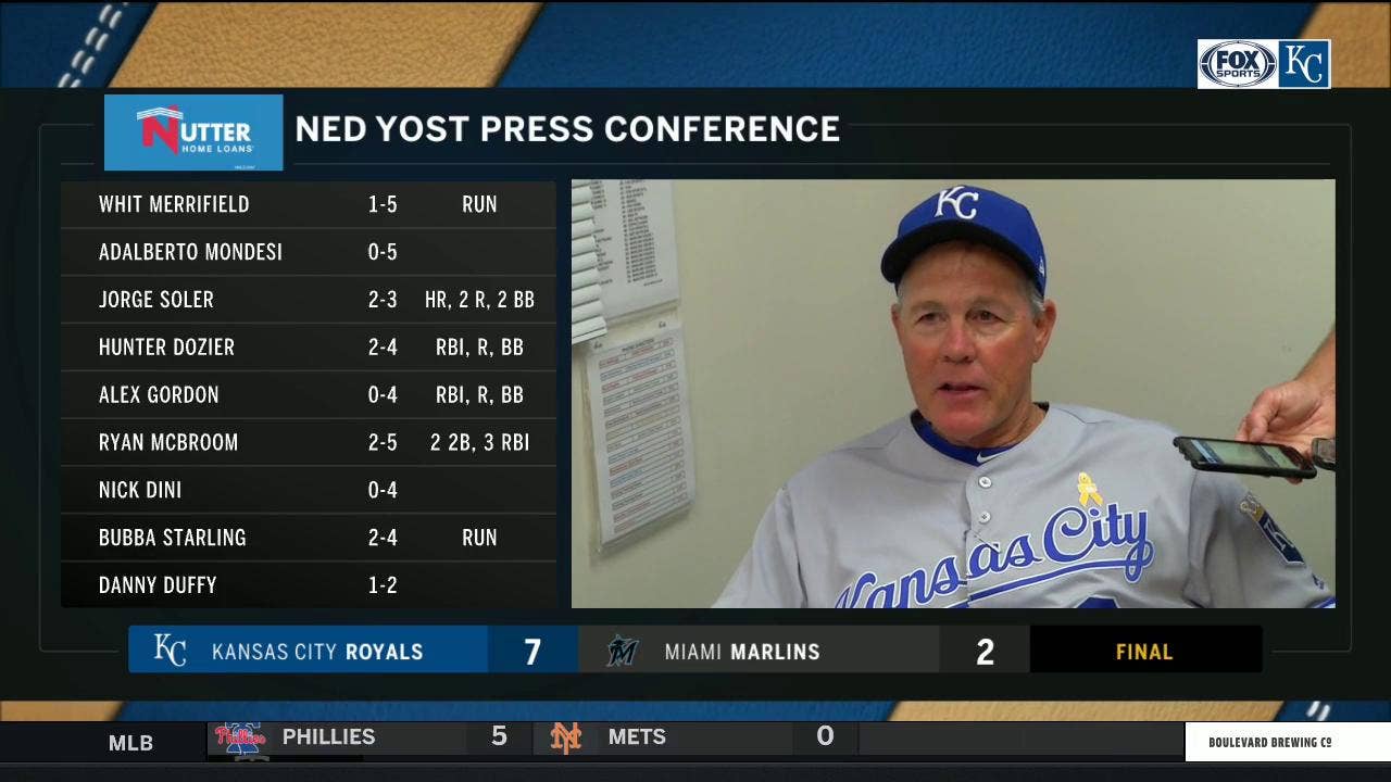 Yost on McBroom: 'I like his swing, I like his confidence'