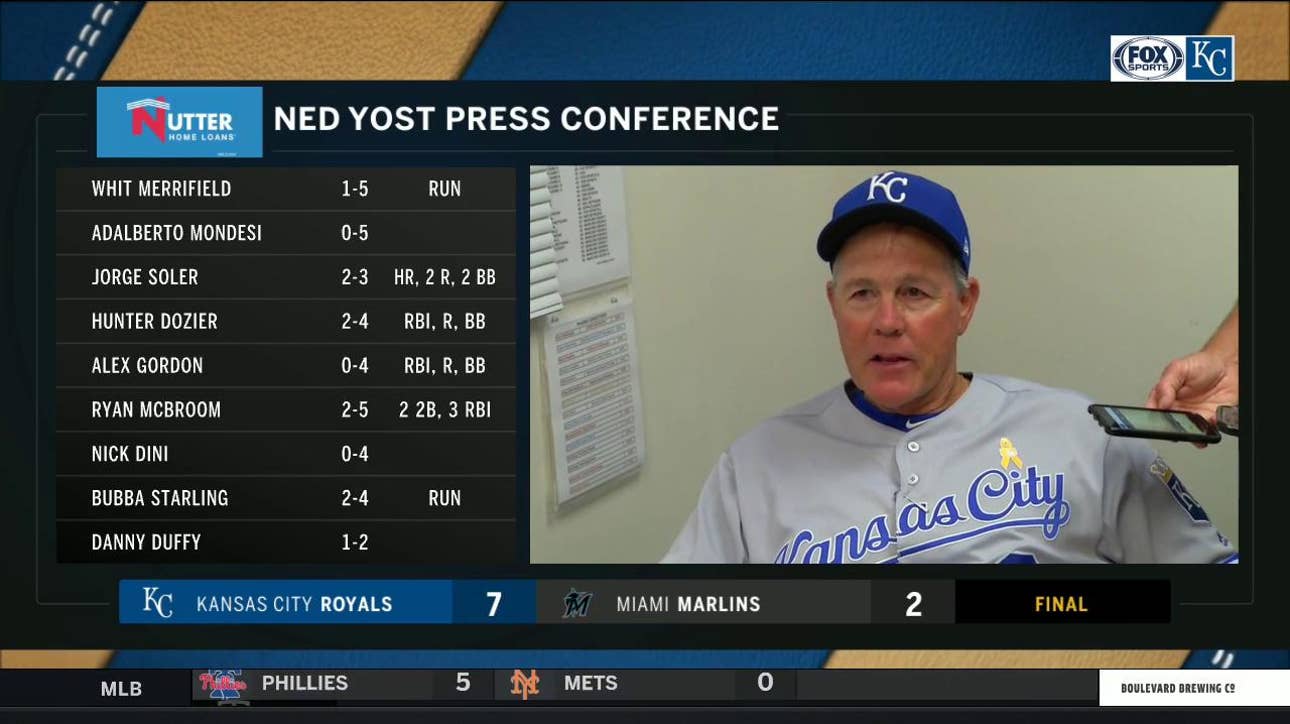 Yost on McBroom: 'I like his swing, I like his confidence'