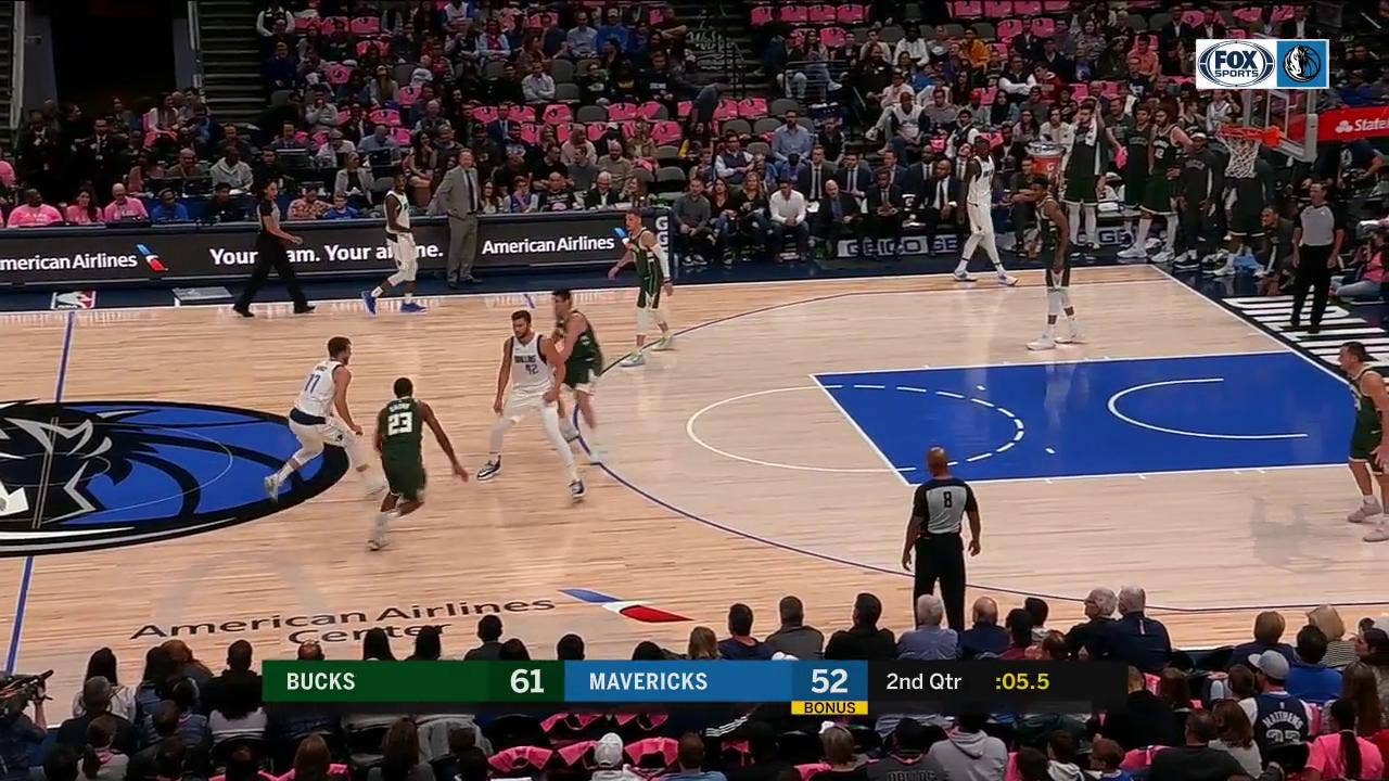 Luka Doncic hits the Long Three