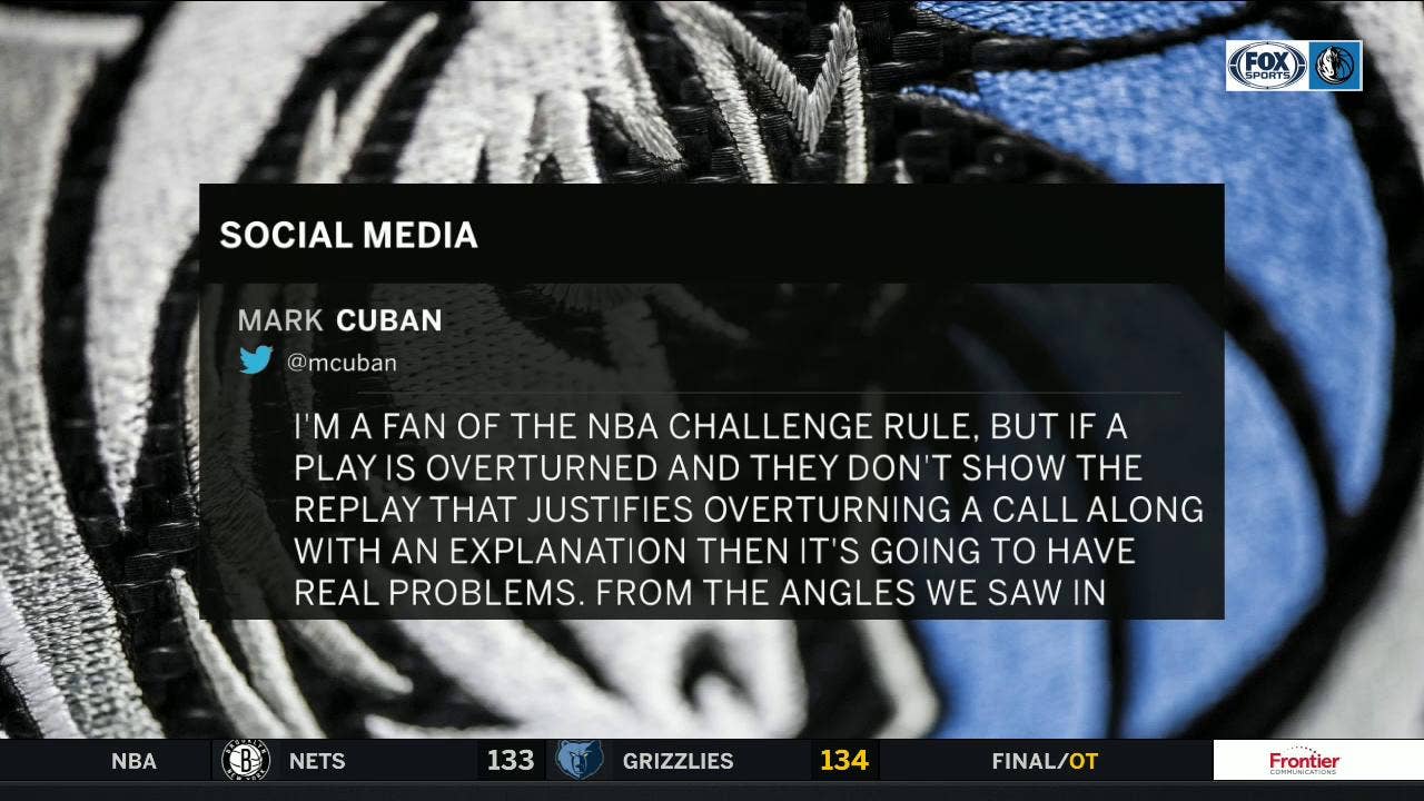Mark Cuban Tweets about the Challenge in loss to Portland | Mavs Live