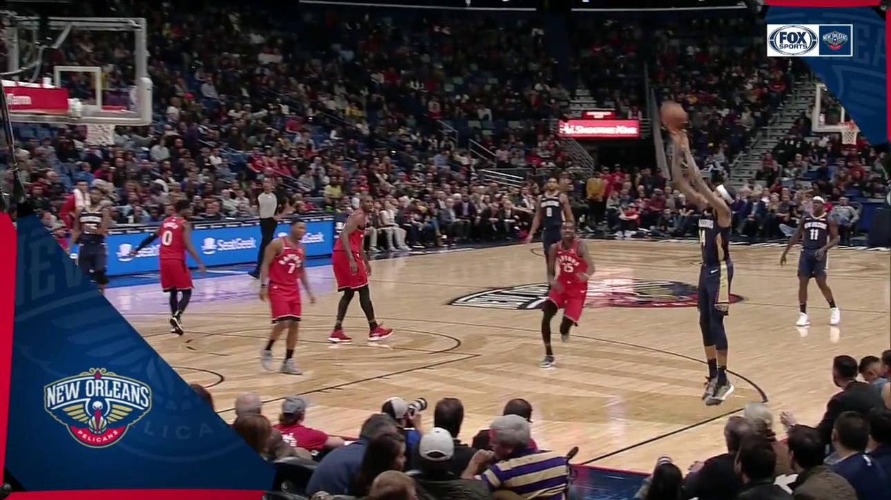 HIGHLIGHTS: Brandon Ingram drills 3-pointer vs. Raptors