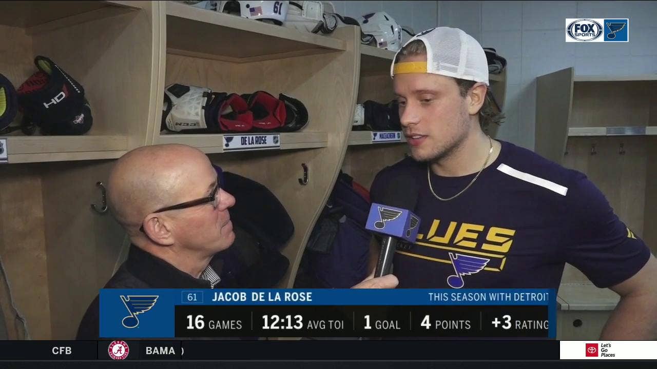 Jacob de la Rose on trade to the Blues: 'Happy to be here'