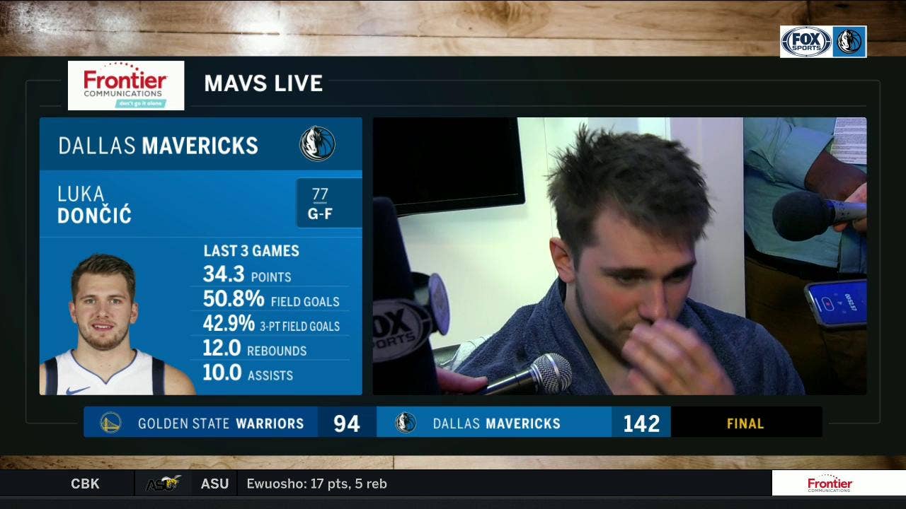 Luka Doncic on the Mavs fans: 'They keep my stats, obviously' | Mavs Live