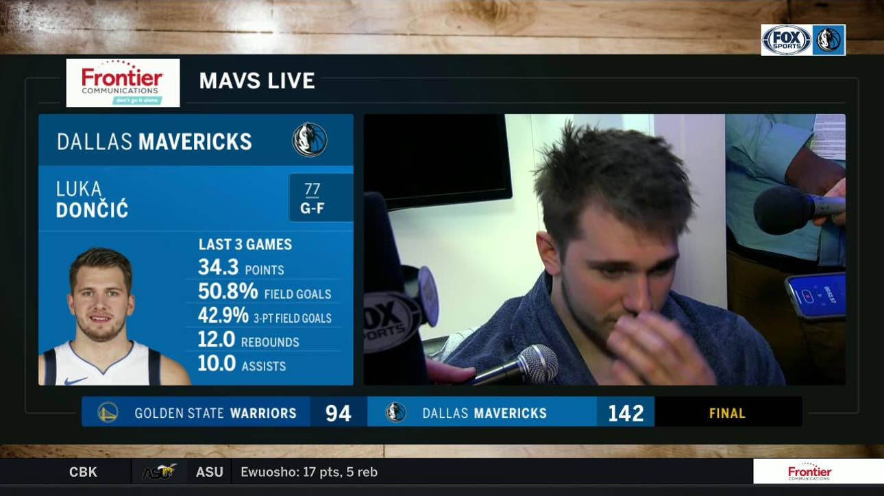 Luka Doncic on the Mavs fans: 'They keep my stats, obviously' | Mavs Live