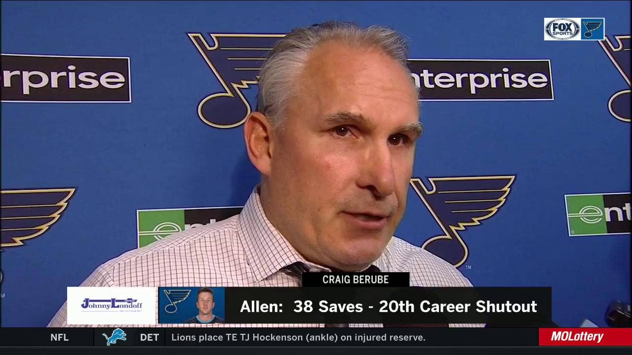 Craig Berube on Jake Allen: 'We're glad he's here'