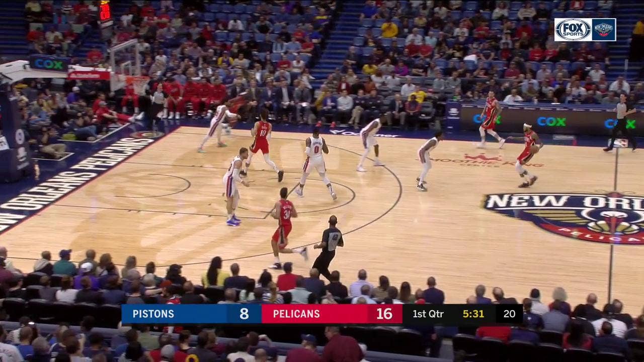 HIGHLIGHTS: 'That ain't no floater' - Brandon Ingram Dunks over Andre Drummond