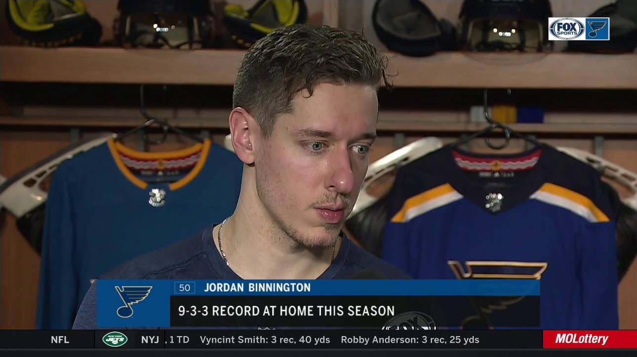 Jordan Binnington on Marc-André Fleury: 'It's cool to go up against him'