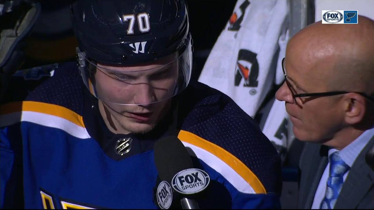 Oskar Sundqvist on return to Blues' lineup: 'I'm really happy to be back'