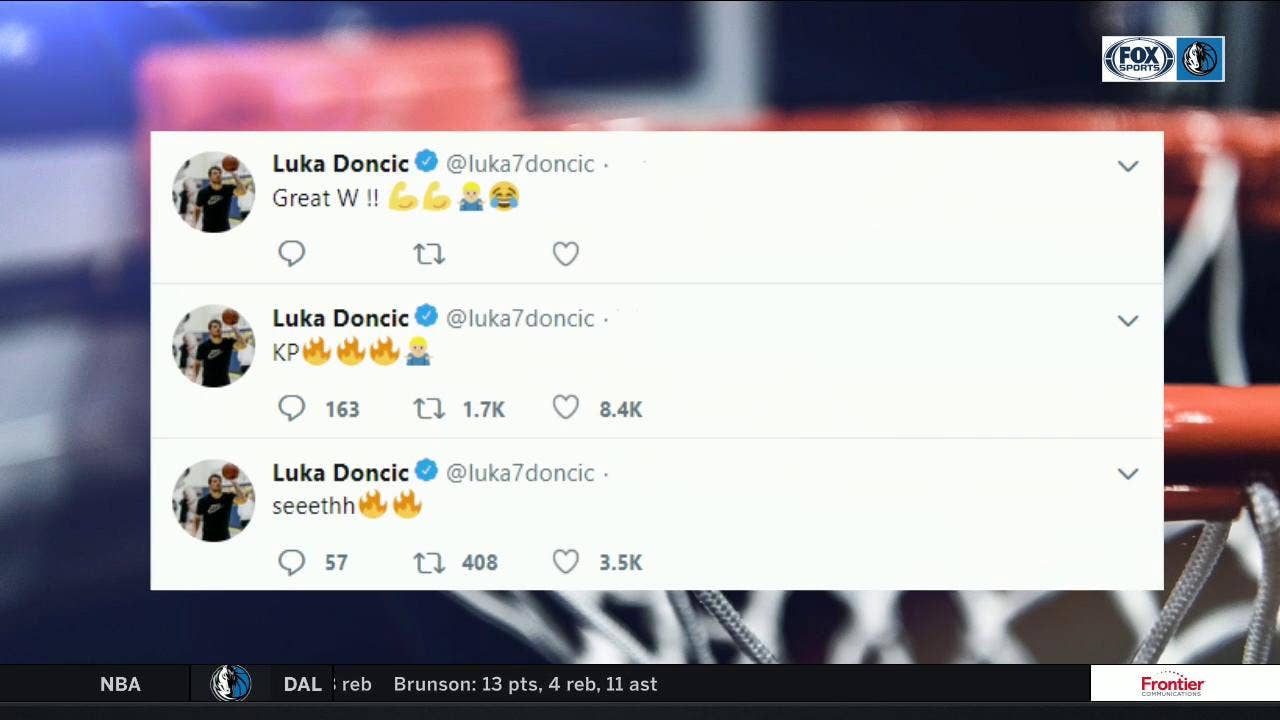 Luka Doncic Live Tweeting the Mavs Win | Mavs Live