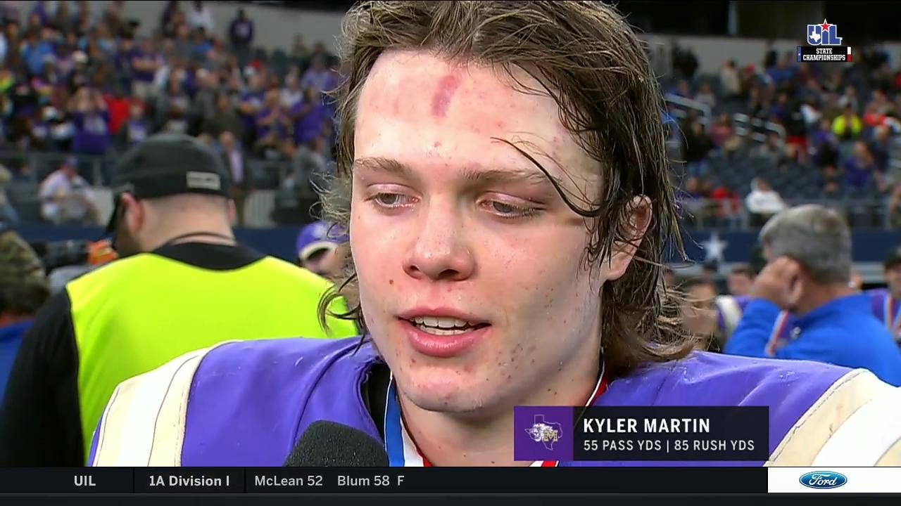 Mart QB Kyler Martin on Winning the 2A Div. II State Title | UIL State Championships