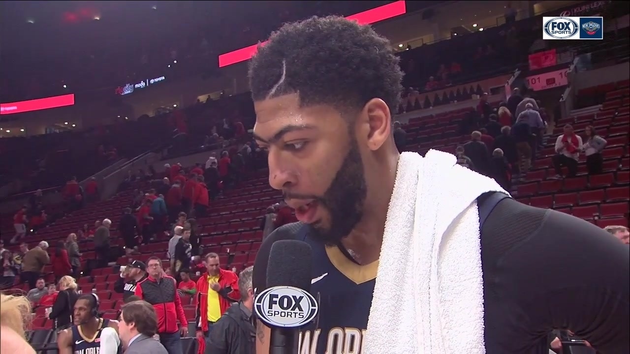 Anthony Davis on coming home to New Orleans up 2-0 after win over Portland