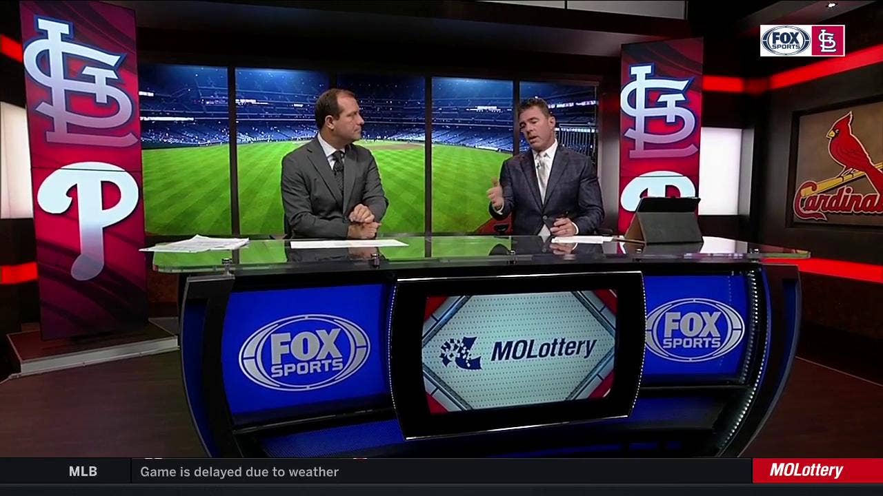 Jim Edmonds breaks down Ozuna's dive: 'I really think he's just stuck right there'