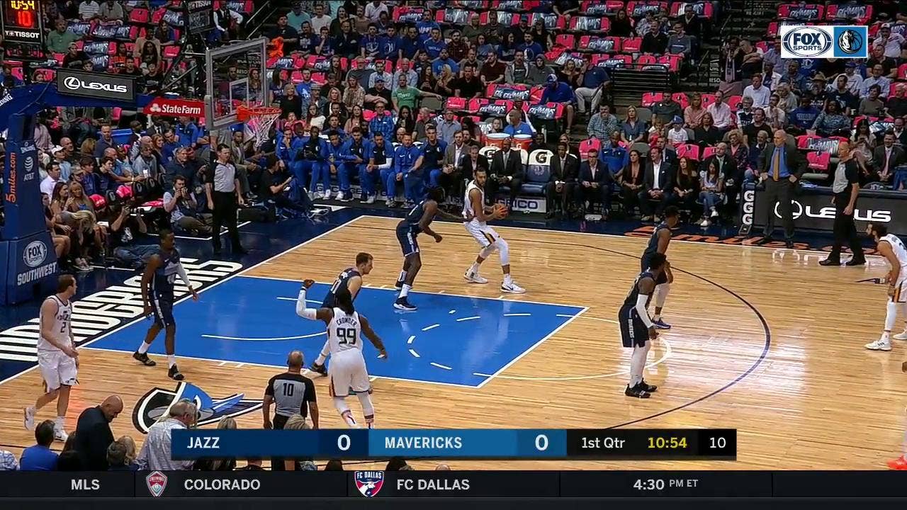 HIGHLIGHTS: DeAndre Jordan BLOCKS shot by Rudy Gobert | Utah Jazz at Dallas Mavericks