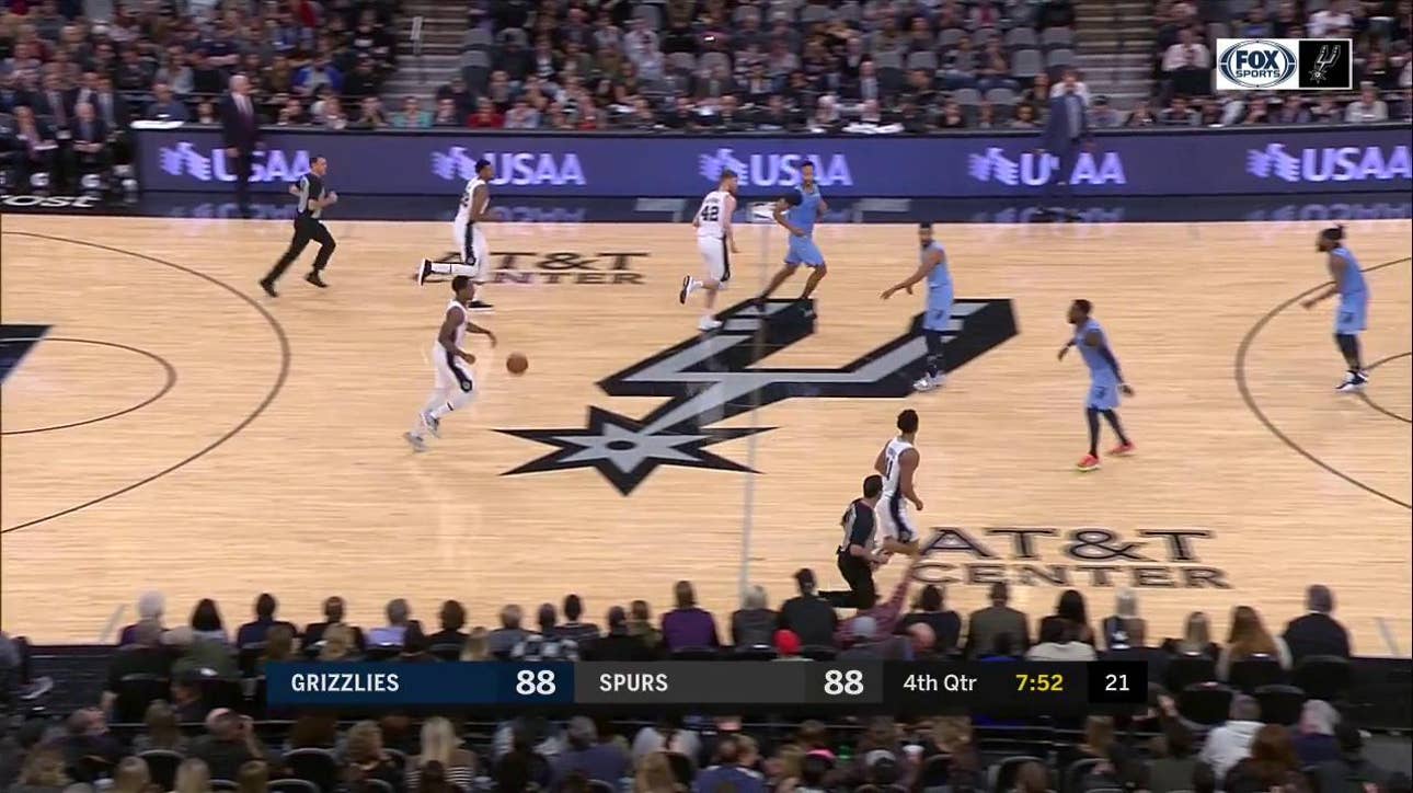 HIGHLIGHTS: Bryn Forbes follows his shot, goes back up with it