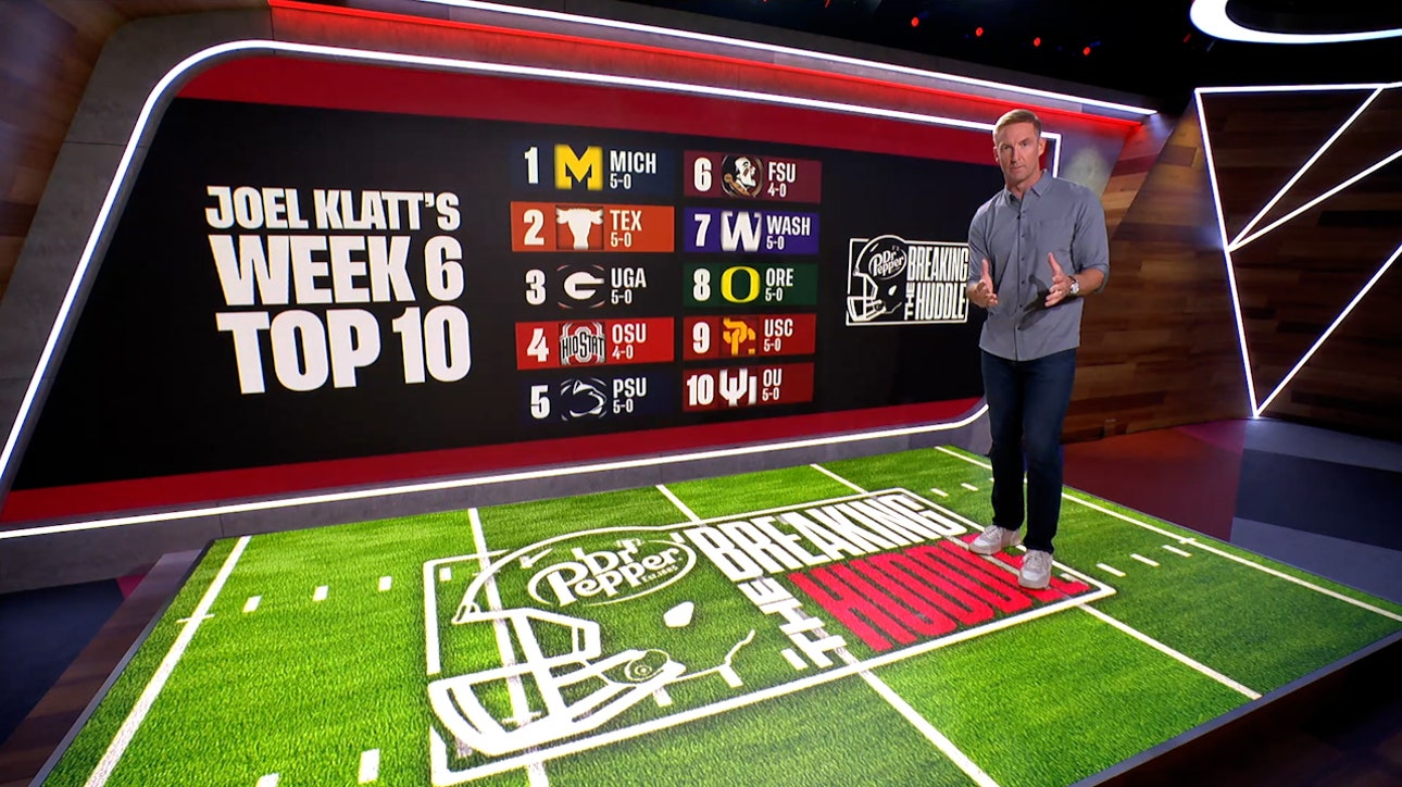 Joel Klatt's Top 10 teams for Week 6 | Breaking the Huddle
