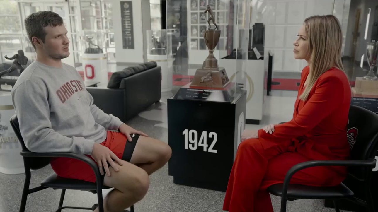 Ohio State QB Kyle McCord sits down with Jenny Taft ahead of 'Big Noon Kickoff' matchup with Maryland