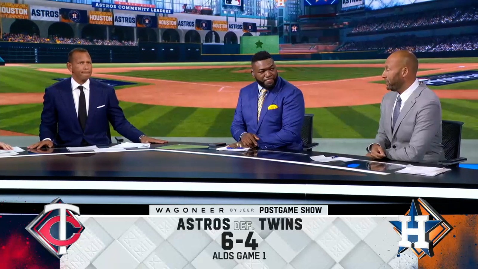 Derek Jeter, Alex Rodriguez & David Ortiz discuss Astros' G1 win over Twins