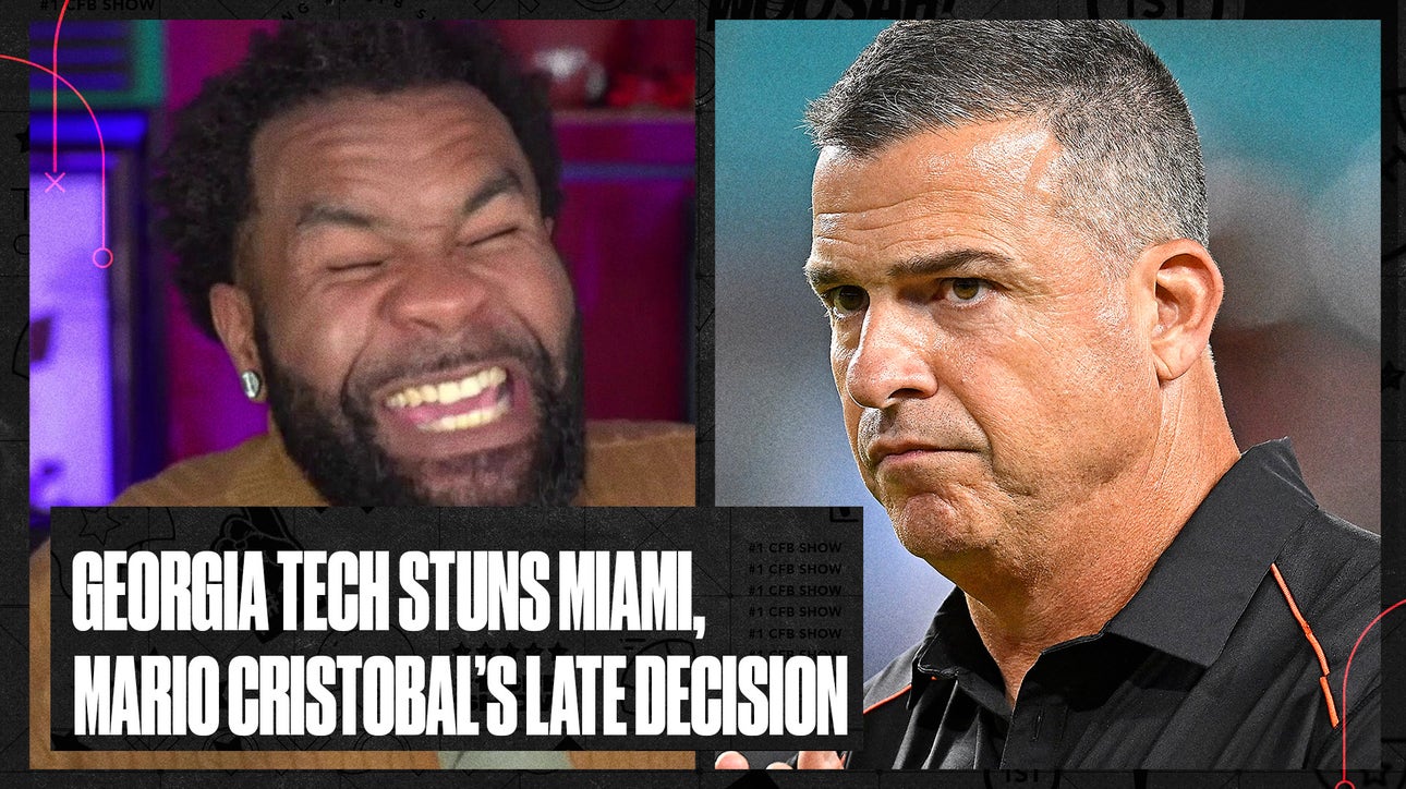 RJ Young reacts to Miami's HC Mario Cristobal's late-game decision in 23-20 loss to Georgia Tech | No. 1 CFB Show