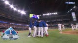 Rangers celebrate after ALDS clinching win vs. Orioles
