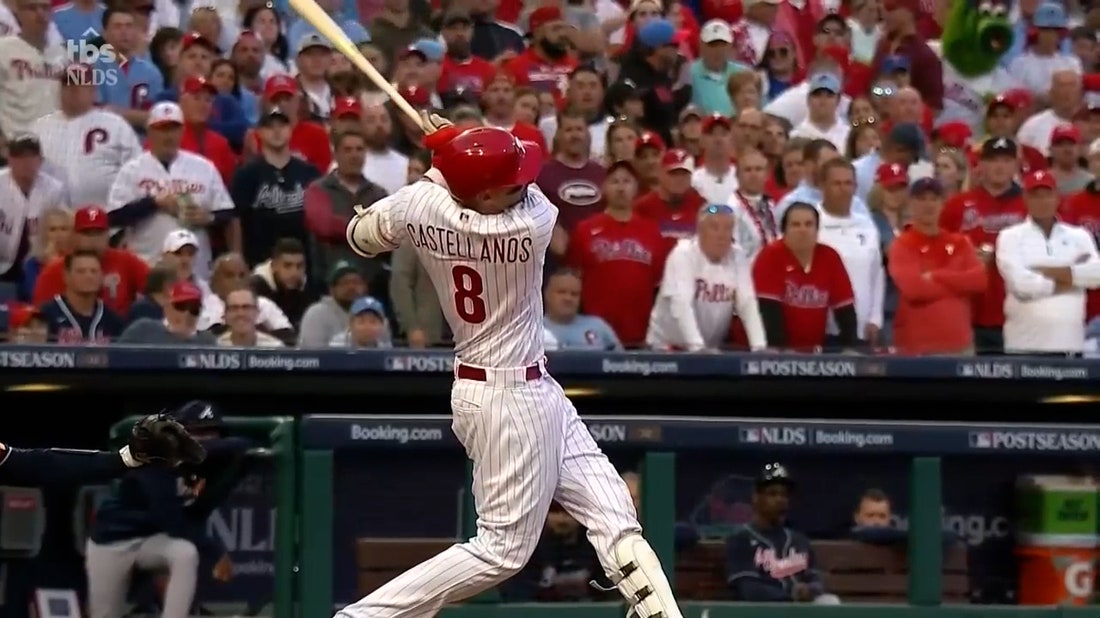 Castellanos hits 2 homers, powers Phillies past Braves 3-1 and into