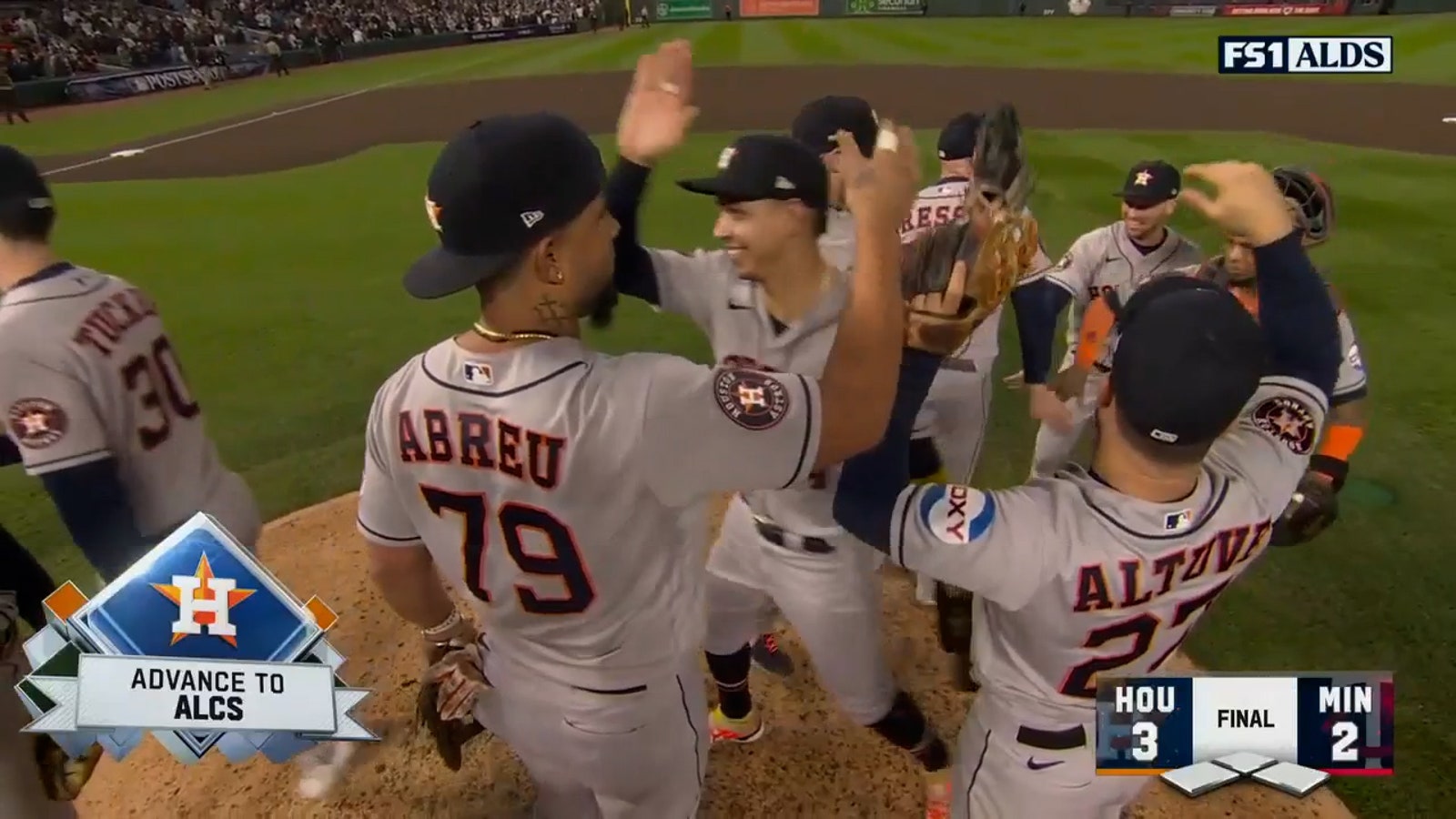 Ryan Pressly strikes out the side as Astros celebrate ALDS win against Twins