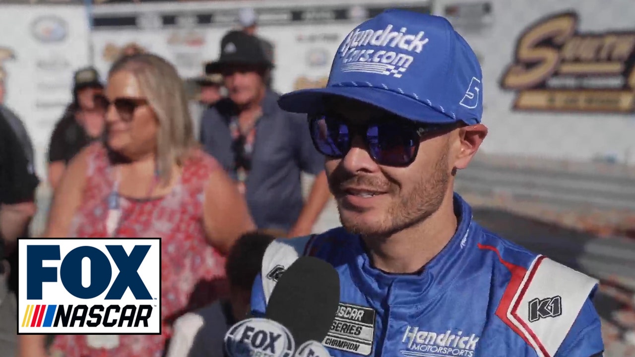 Kyle Larson explains why he was glad his car kissed the wall when it did