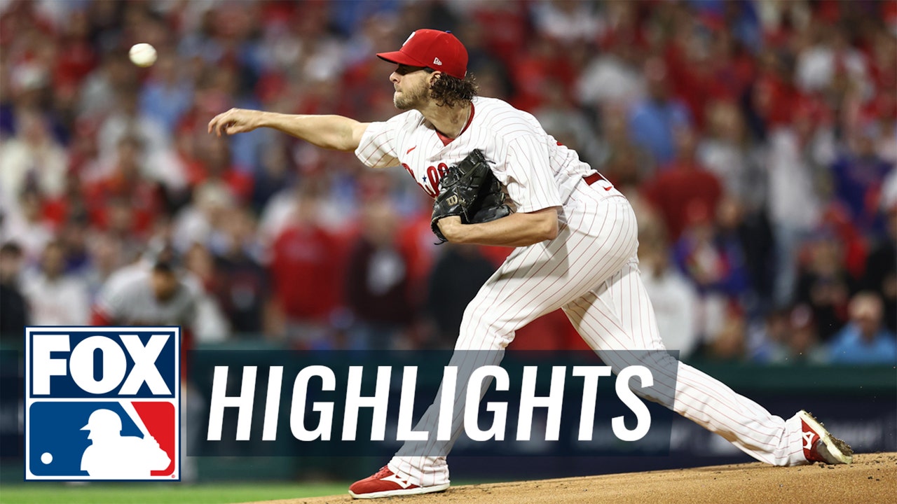 Aaron Nola records seven strikeouts in six innings in the Phillies' 10-0  win over the Diamondbacks in Game 2