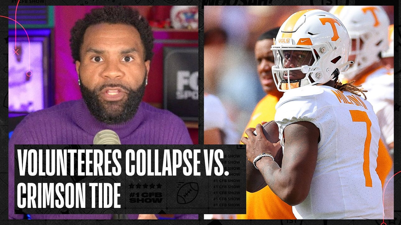 Joe Milton, Tennessee COLLAPSE against Jalen Milroe, Alabama - RJ Young reacts  | No. 1 CFB Show