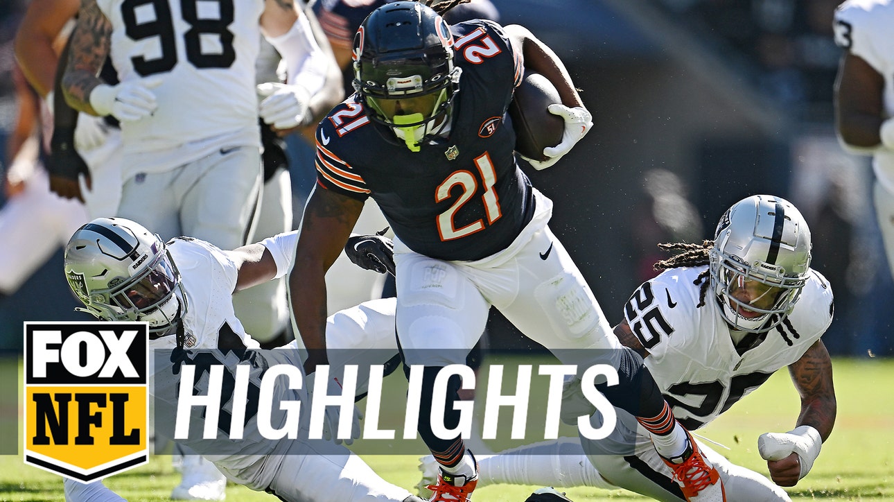D'Onta Foreman has three touchdowns in Bears' blowout win over Raiders | NFL Highlights