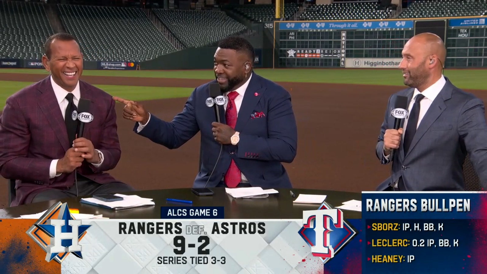 Rangers rout Astros in Game 6 — Jeter, Big Papi and A-Rod react